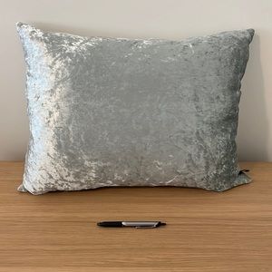 Down Throw Pillow light blue color